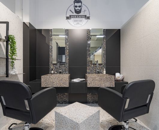 Barber shop podle ProCeram v New Living Center Bratislava